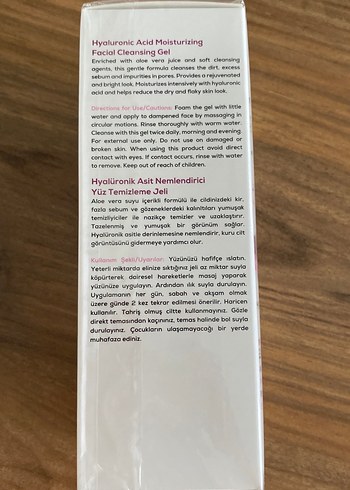 Jeuvenile Hyaluronik Asit Nemlendirici Yüz Temizleme Jeli - Görsel 3