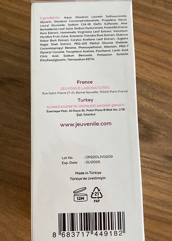 Jeuvenile Hyaluronik Asit Nemlendirici Yüz Temizleme Jeli - Görsel 2