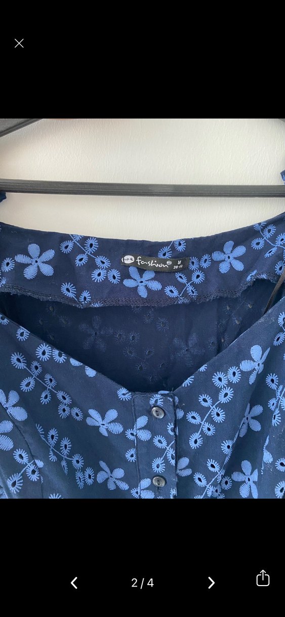 V Yaka Kemerli Lacivert Midi Boy Elbise - Görsel 2