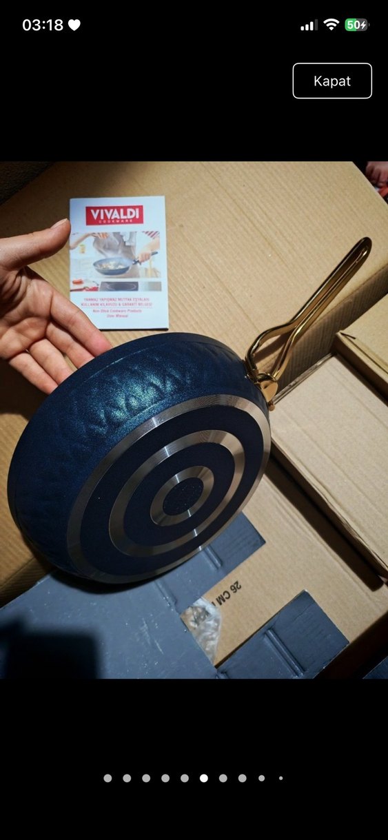 9 Parça Mavi Tencere Seti - Görsel 5