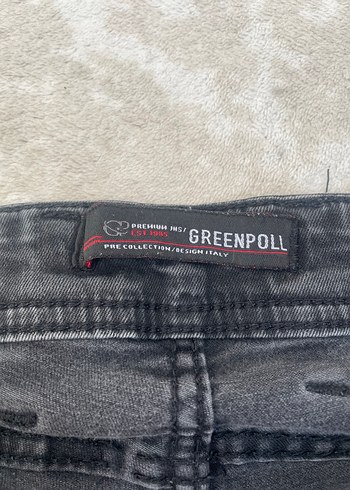 Düğmeli Gri Erkek Kot Pantolon - Görsel 3