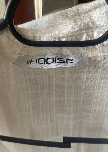 Bohem Düğmeli Kısa Kollu Keten Gömlek - Görsel 5