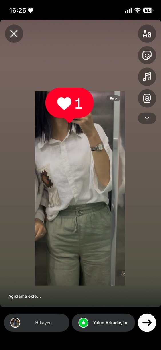 Bohem Düğmeli Kısa Kollu Keten Gömlek - Görsel 3