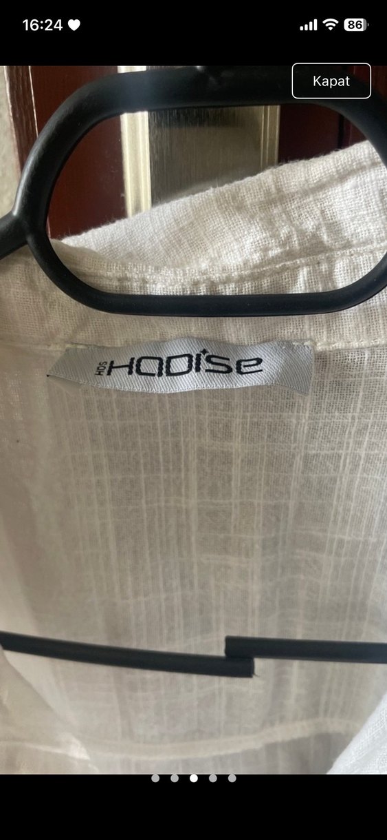 Bohem Düğmeli Kısa Kollu Keten Gömlek - Görsel 5