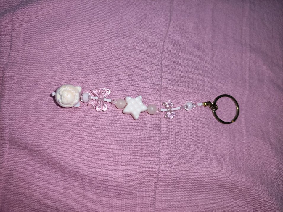 Pastel Boncuklu anahtarlık 2 adet - Görsel 4