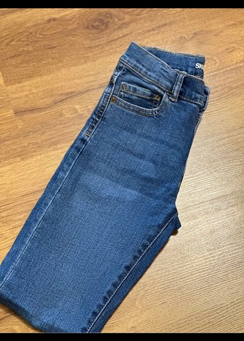 Zara Mavi Renkli Fermuarlı Kadın Kot Pantolon