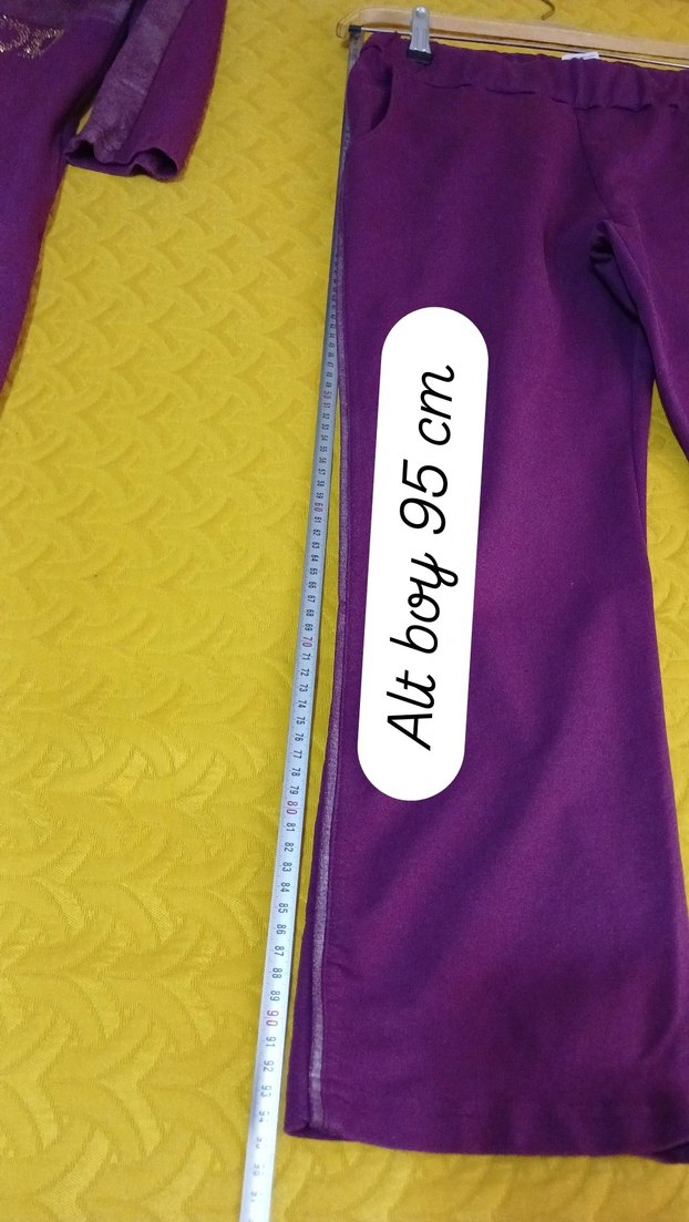 Uzun Mor Kadın ikili eşofman Takımı - Görsel 3