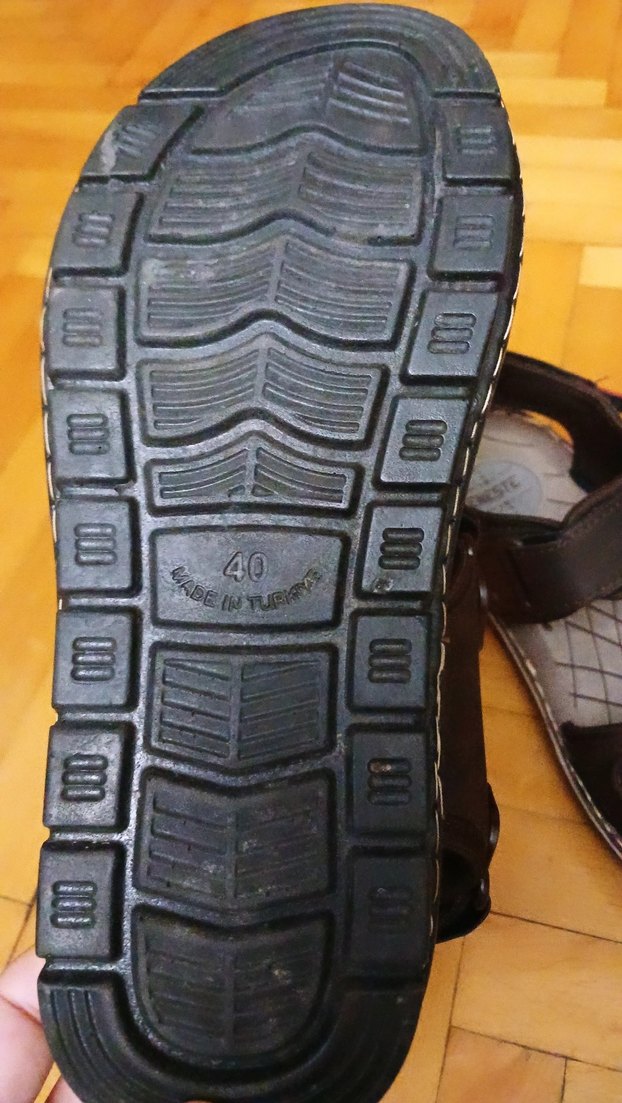 GEZER Erkek  Siyah Cırtlı Rahat Sandalet - Görsel 3