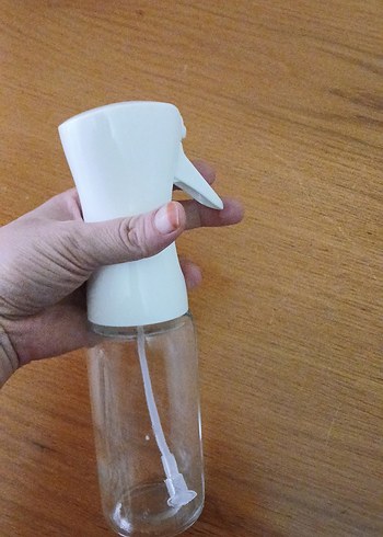 Beyaz şeffaf yağ Şişesi Sprey Başlıklı - Görsel 3