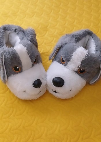 Kız Erkek Çocuk Renkli Kürklü Sıcak Ev Terlikleri - Görsel 9