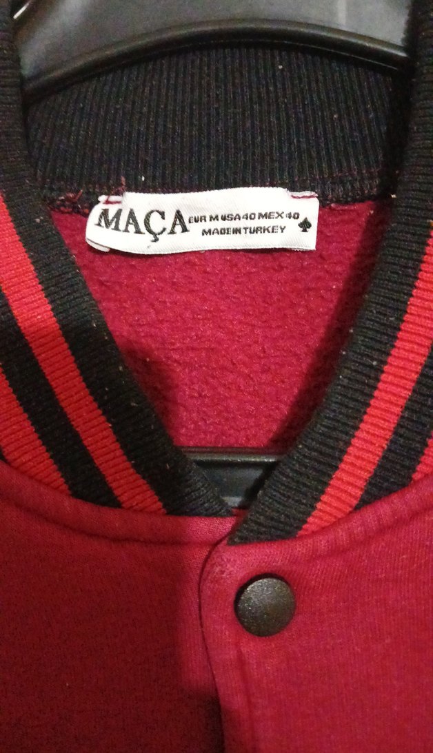 MAÇA BOĞALI KOLEC CEKET Bordo Beyaz Baskılı Kadın Spor Ceket - Görsel 4