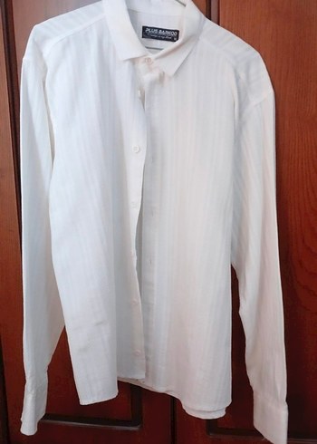 Düğmeli Beyaz Kısa Kollu Pamuklu Erkek Gömlek - Görsel 3