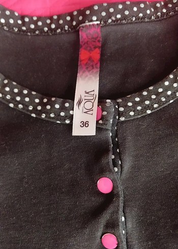 Pembe Baskılı Uzun Kollu Kadın Pijama Takımı - Görsel 2