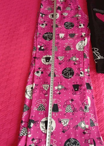 Pembe Baskılı Uzun Kollu Kadın Pijama Takımı - Görsel 4