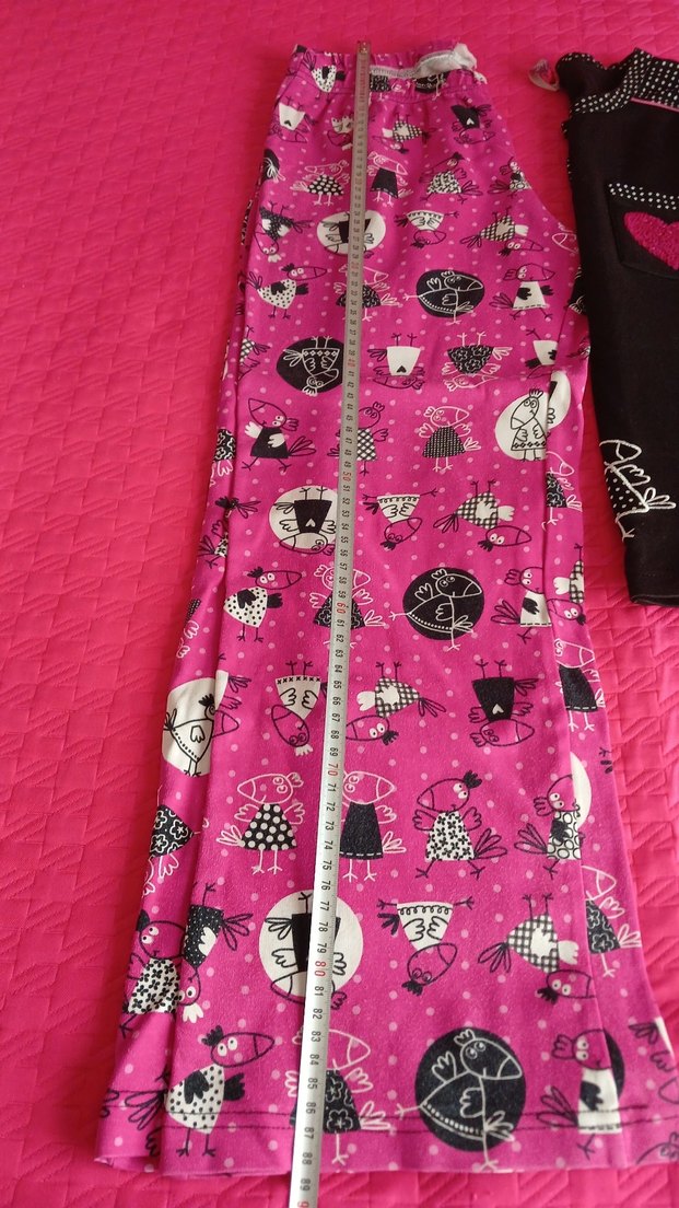 Pembe Baskılı Uzun Kollu Kadın Pijama Takımı - Görsel 4