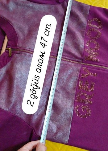 Uzun Mor Kadın Tunik ve Pantolon Takımı - Görsel 2