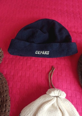 Kahverengi Örgü Kadın Bere CEFAKS Nakışlı - Görsel 8