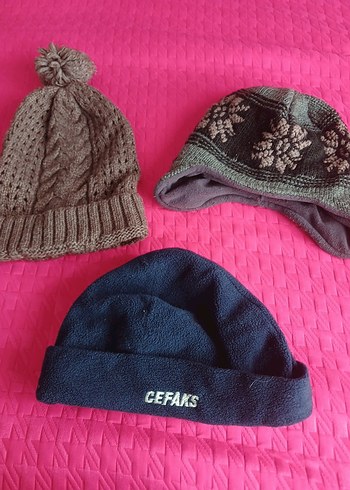 Kahverengi Örgü Kadın Bere CEFAKS Nakışlı - Görsel 11