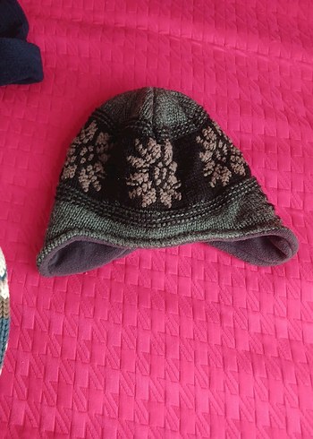 Kahverengi Örgü Kadın Bere CEFAKS Nakışlı - Görsel 7