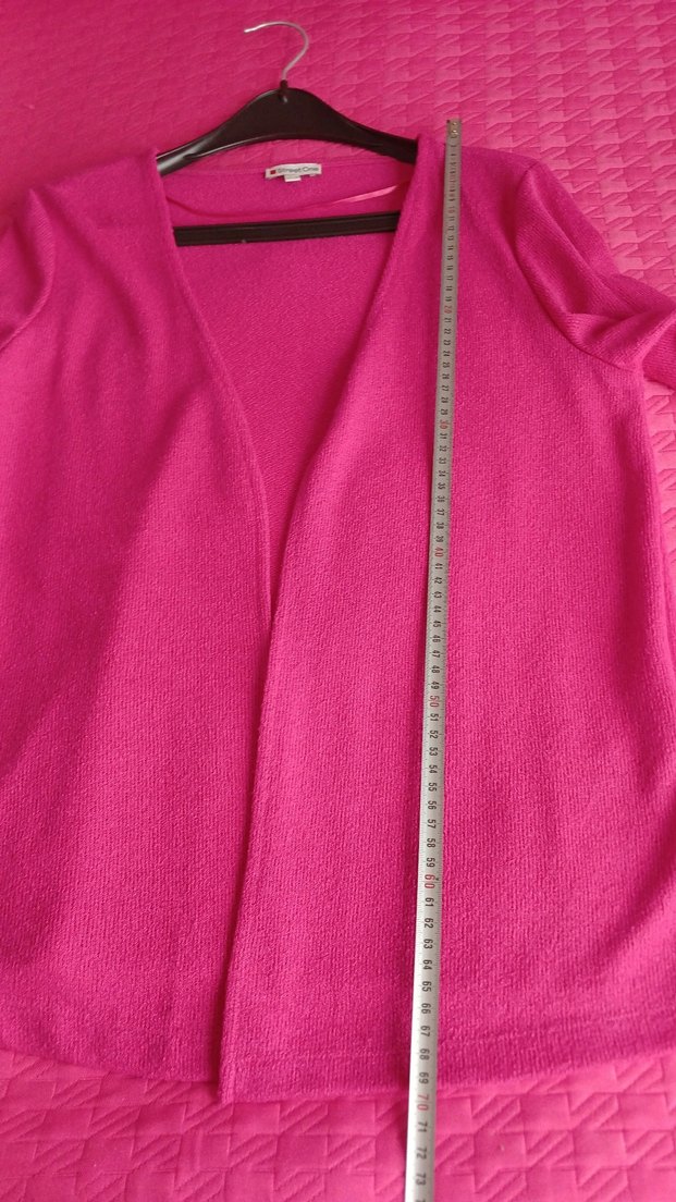 Pembe Kadın Salaş Midi Hırka - Görsel 4