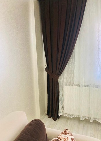 Modern Klasik Koyu Kahverengi Fon Perde - Görsel 2