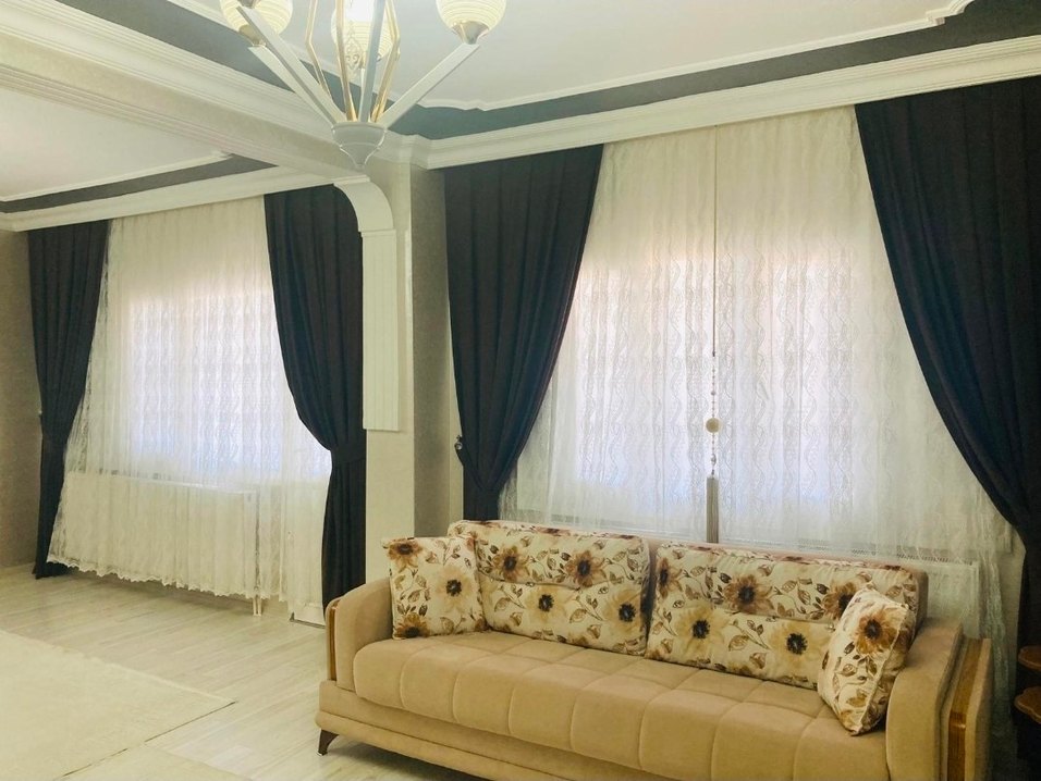 Modern Klasik Koyu Kahverengi Fon Perde - Görsel 3