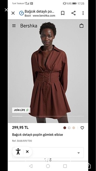 Bershka gomlek elbise