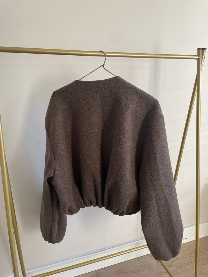 Kadın Kahverengi Bomber Ceket - Görsel 2