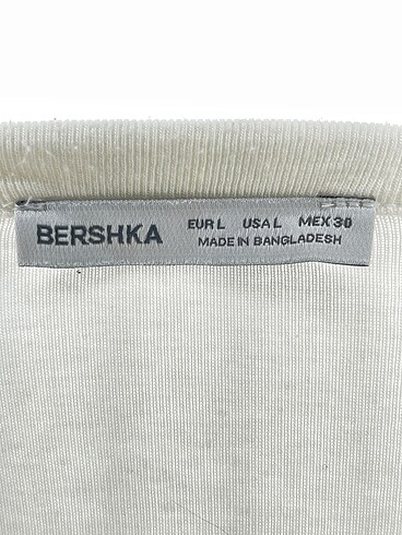 l Beden beyaz Renk Bershka Bluz %70 İndirimli.