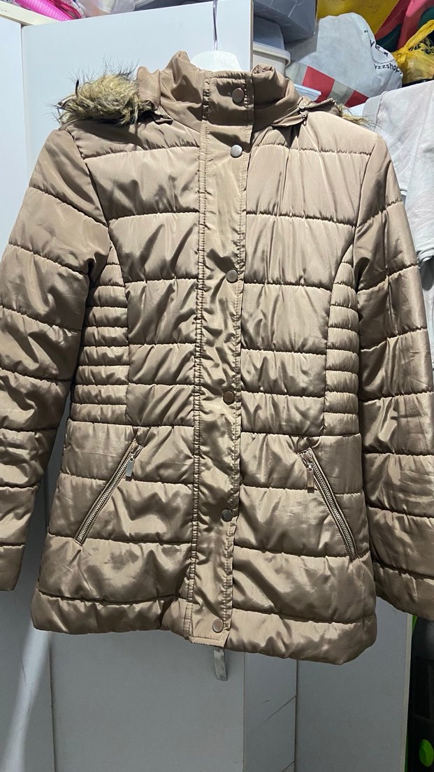 Kadın mont bej 36 s ölçü - Görsel 2