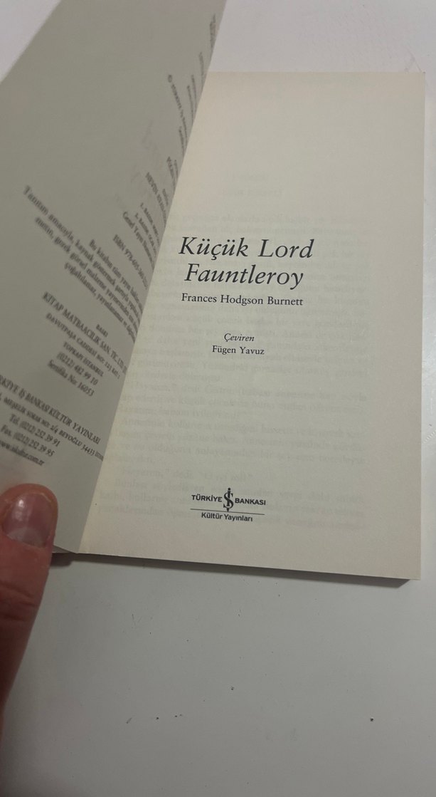Küçük Lord Fauntleroy - Orijinal Çeviri - Görsel 2