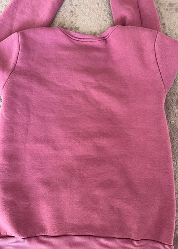 Pembe Kız Sweatshirt Uzun Kollu Triko - Görsel 4
