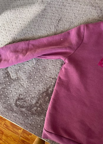 Pembe Kız Sweatshirt Uzun Kollu Triko - Görsel 2