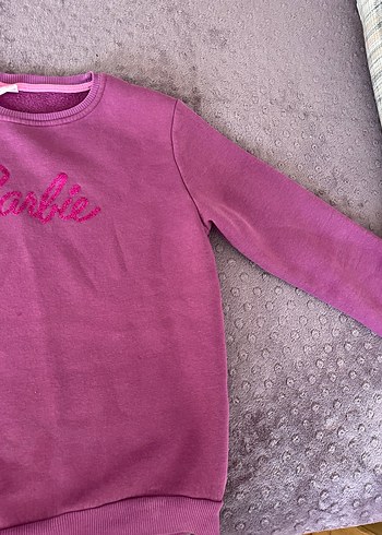 Pembe Kız Sweatshirt Uzun Kollu Triko - Görsel 3