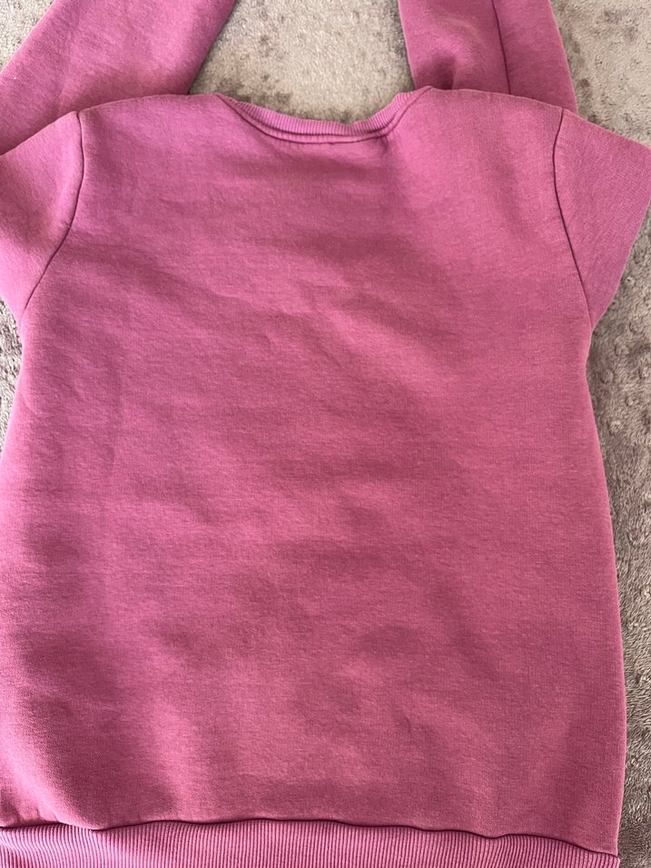 Pembe Kız Sweatshirt Uzun Kollu Triko - Görsel 4