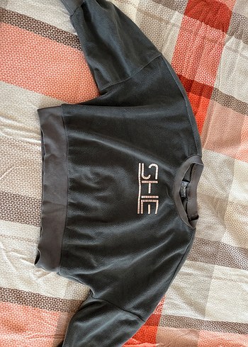 Gri Kısa Sweatshirt çocuk Spor - Görsel 2