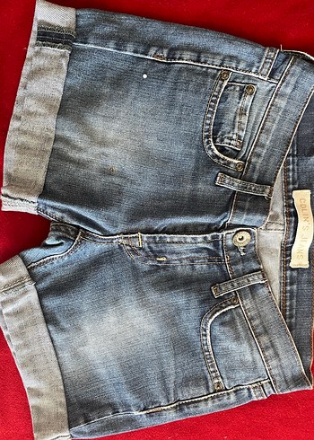 Gri Mini Denim Kadın Şort - Görsel 2