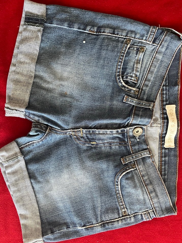 Gri Mini Denim Kadın Şort - Görsel 2
