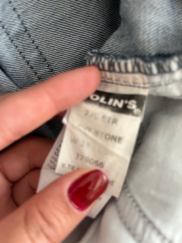 Gri Mini Denim Kadın Şort - Görsel 5