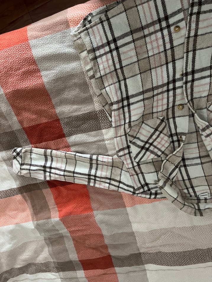 Kız çocuk Bej Ekose Düğmeli Gömlek - Görsel 3