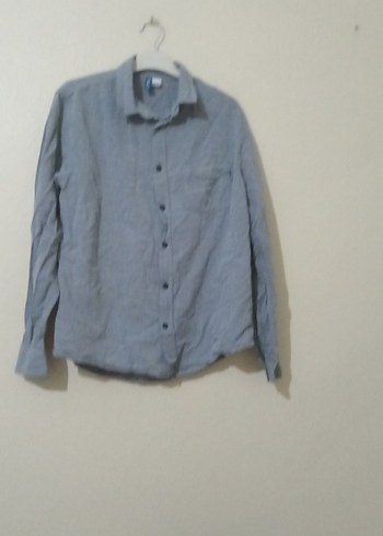 Gri Keten Erkek Gömlek Uzun Kollu - Görsel 18