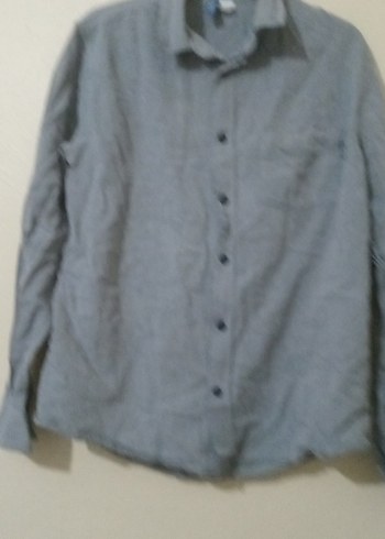 Gri Keten Erkek Gömlek Uzun Kollu - Görsel 12