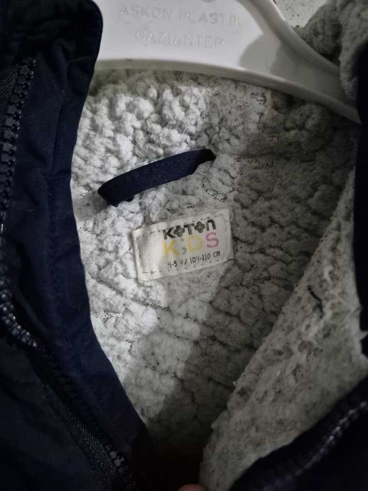 Erkek Çocuk Polar Astarlı Mavi Mont - Görsel 3