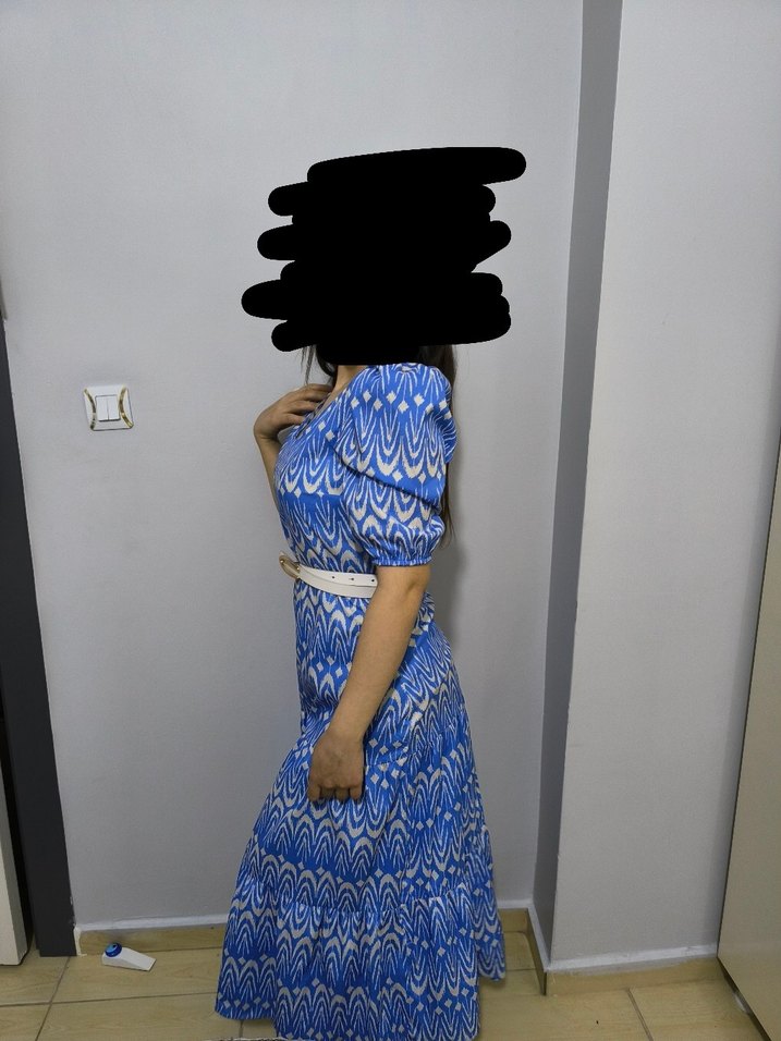 Kadın Elbise mavi - Görsel 2