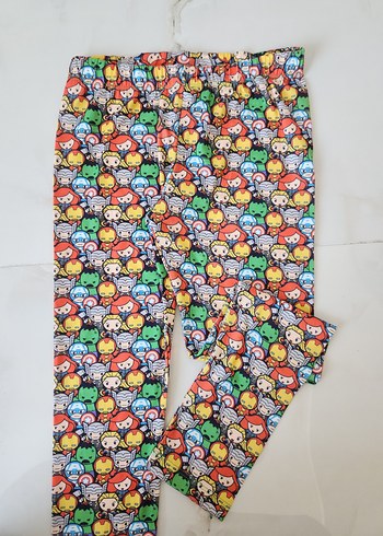 Renkli Baskılı Kız Çocuk Tayt - Görsel 3