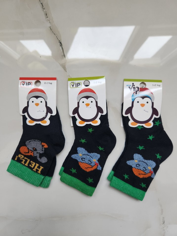 Renkli Baskılı Erkek Çorapları 1-2 Yaş - Görsel 3