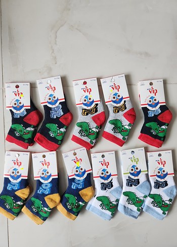 Renkli Erkek Çocuk Çorapları 0/1 yaş - Görsel 2