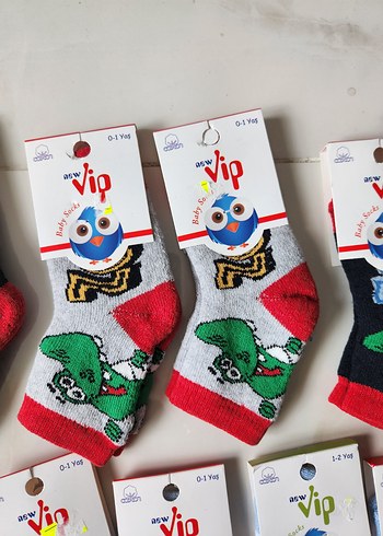 Renkli Erkek Çocuk Çorapları 0/1 yaş - Görsel 4