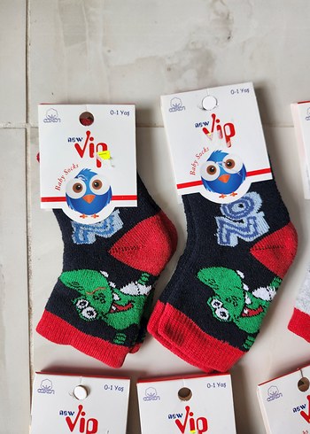 Renkli Erkek Çocuk Çorapları 0/1 yaş - Görsel 3