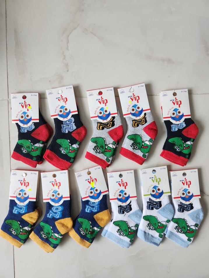 Renkli Erkek Çocuk Çorapları 0/1 yaş - Görsel 2